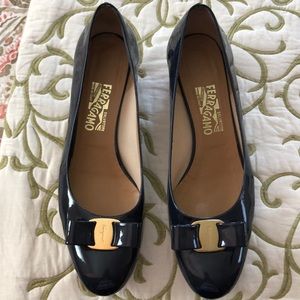 Designer Women’s Navy Patent Shoes